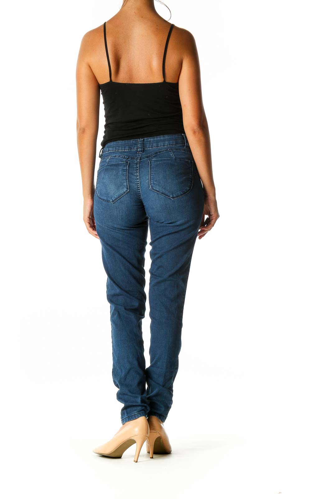 Blue Casual Skinny Jeans