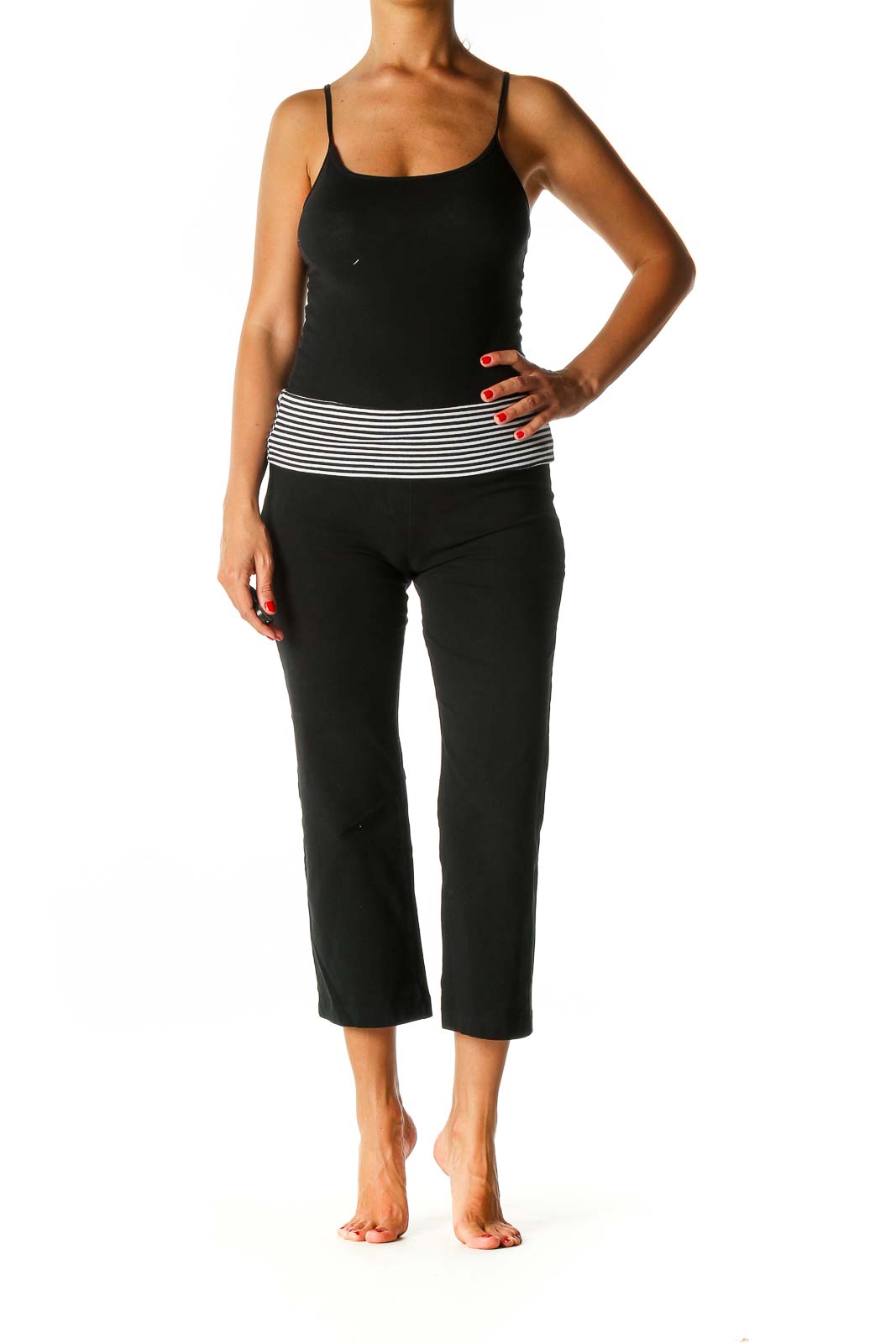 Black Striped All Day Wear Leggings