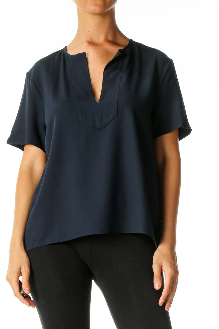 Blue Solid Brunch Blouse