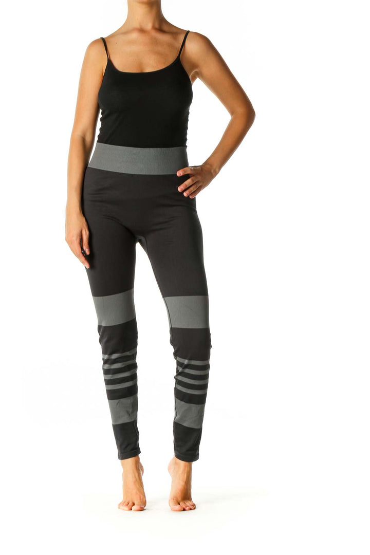 Black Colorblock Activewear Leggings