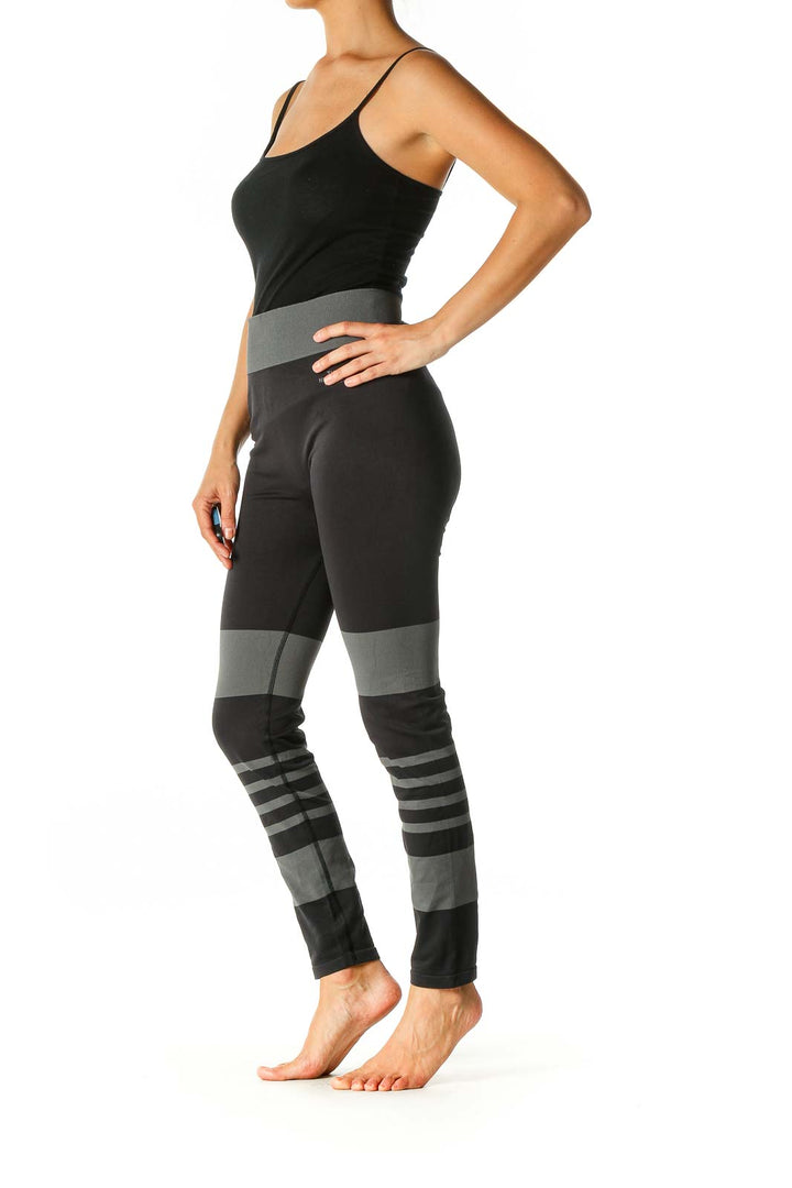 Black Colorblock Activewear Leggings