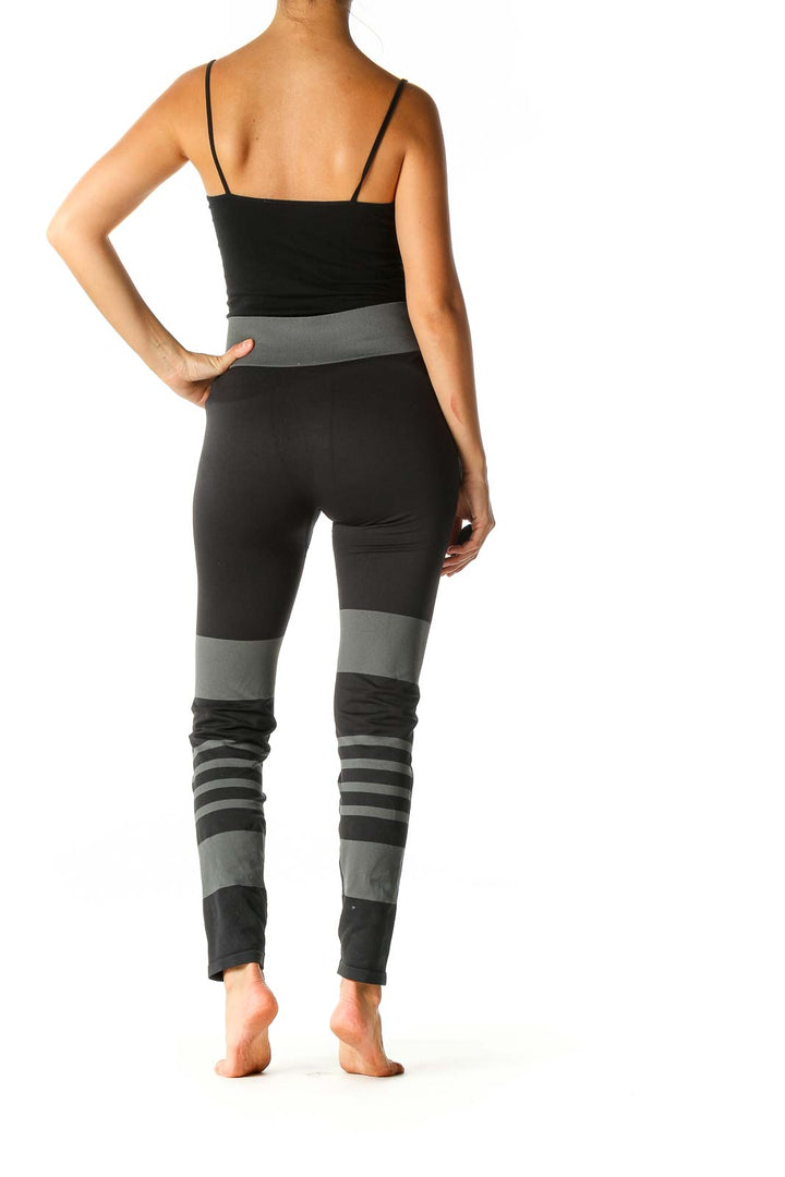 Black Colorblock Activewear Leggings