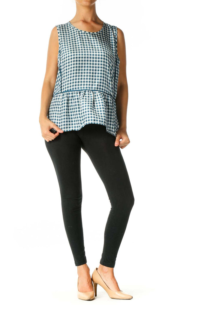 Green Checkered Brunch Blouse