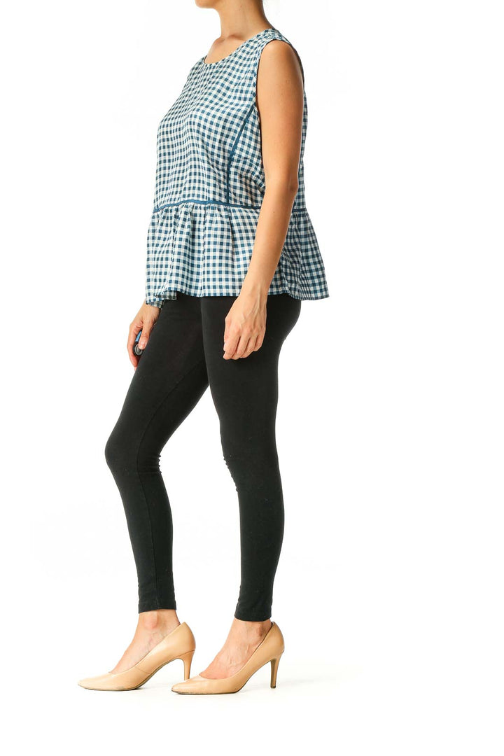 Green Checkered Brunch Blouse