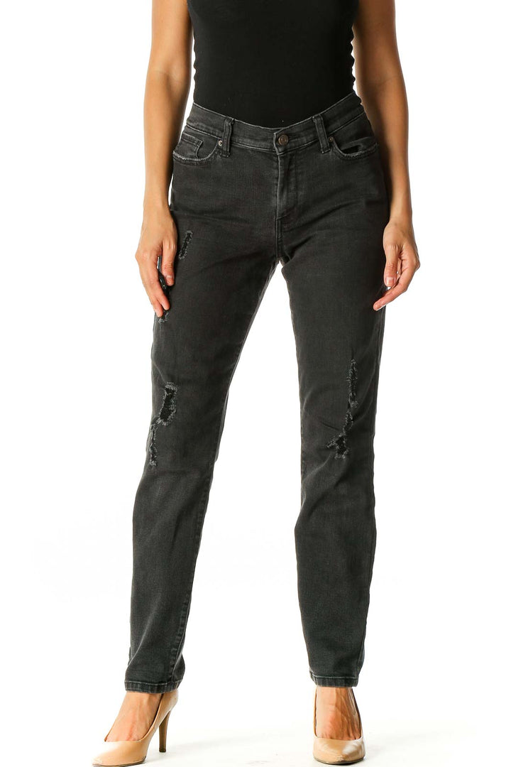 Black Casual Skinny Jeans