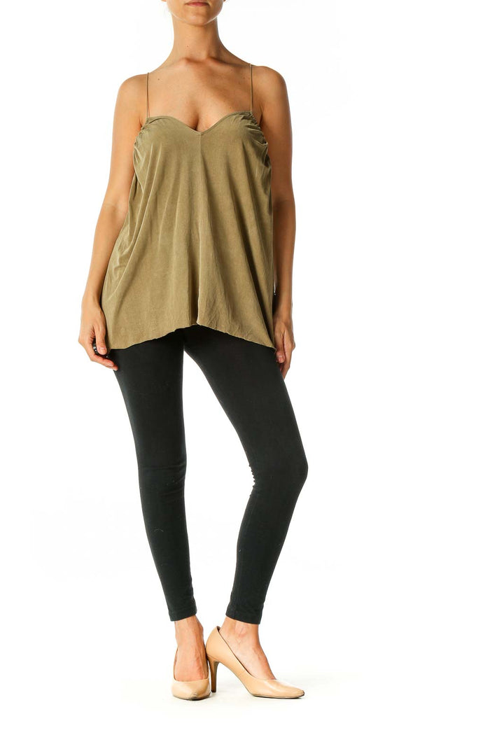 Brown Solid Chic Blouse