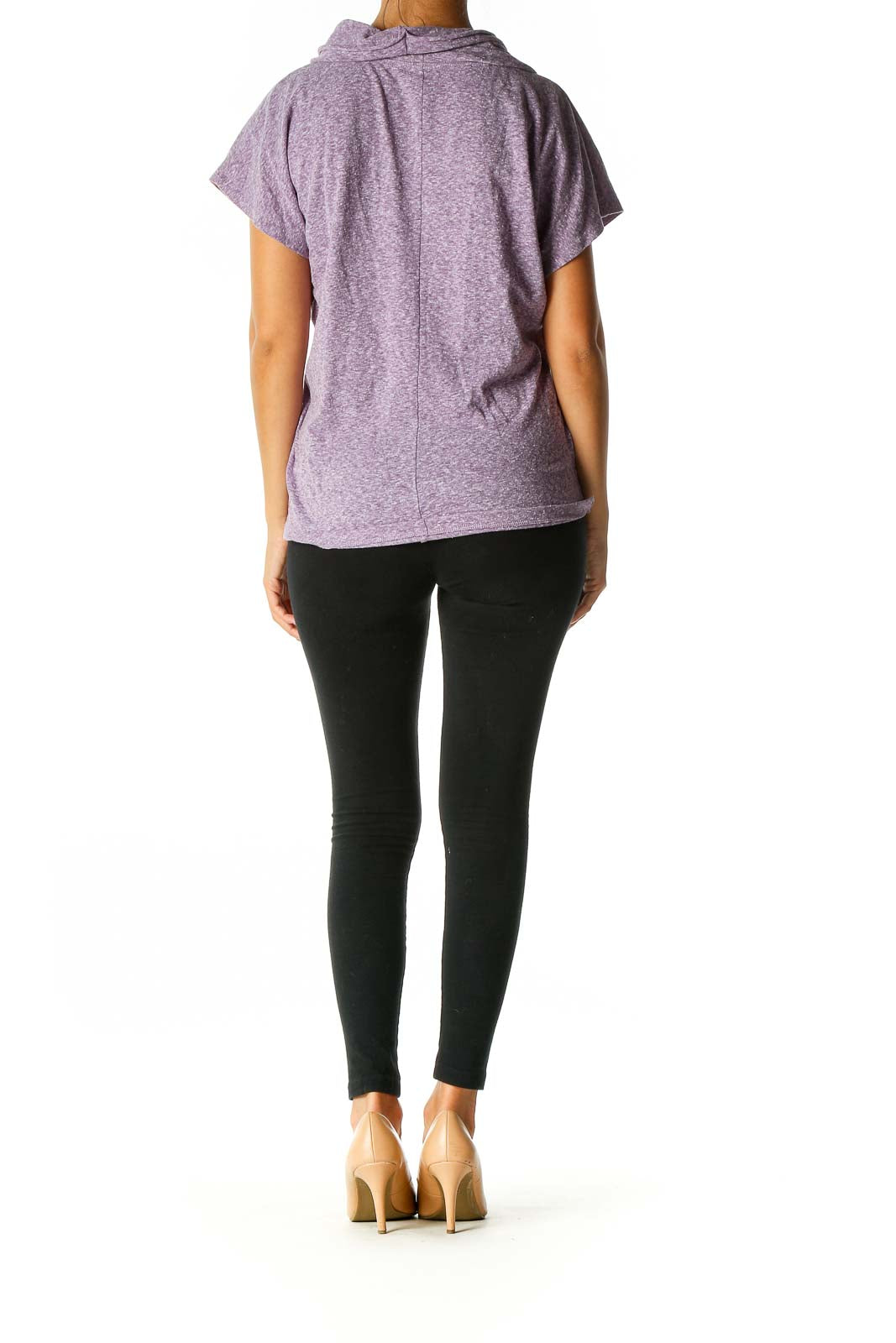 Purple Textured Activewear T-Shirt