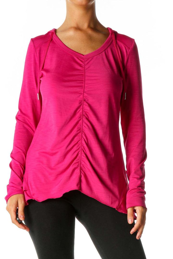 Pink Solid Activewear Top