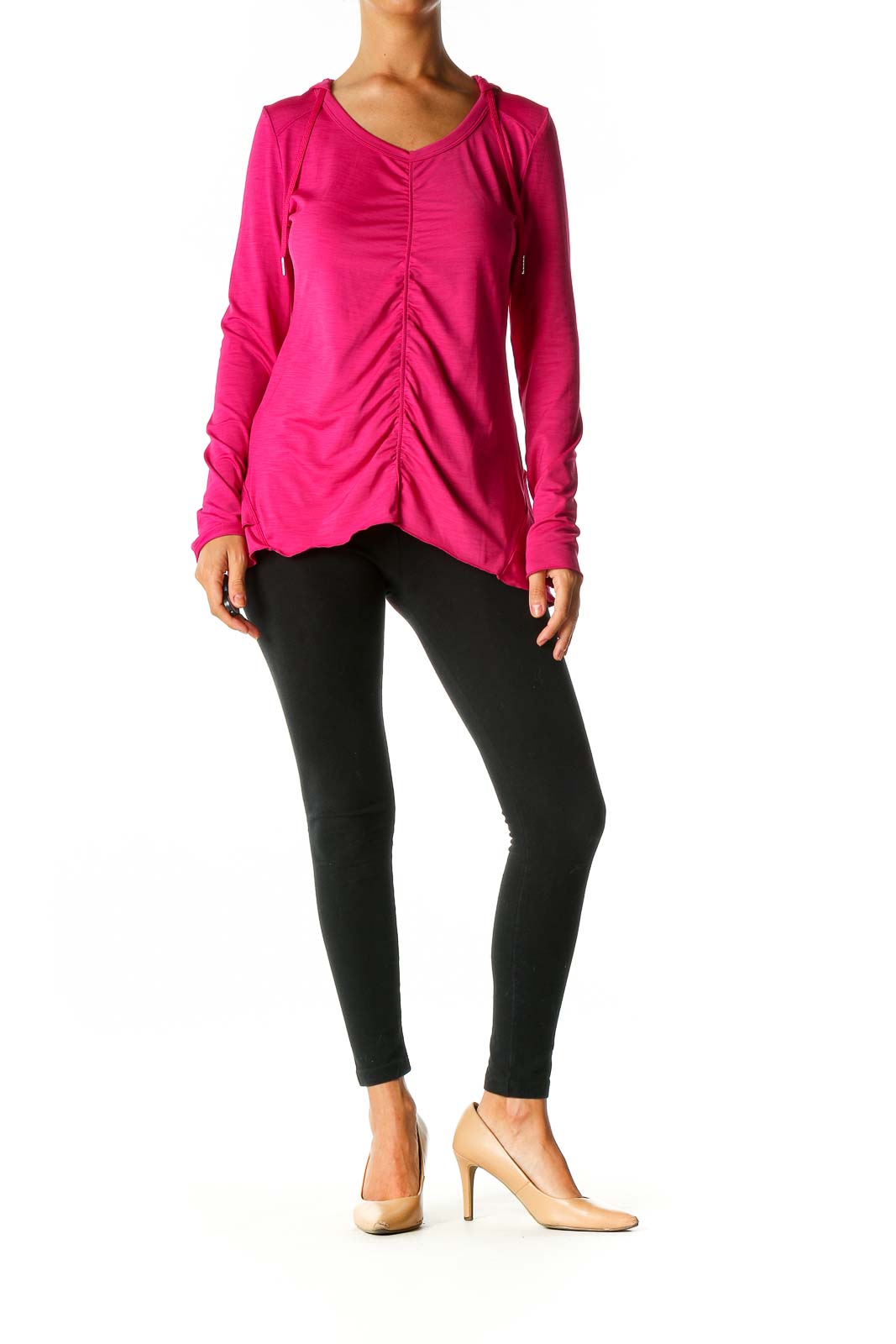 Pink Solid Activewear Top