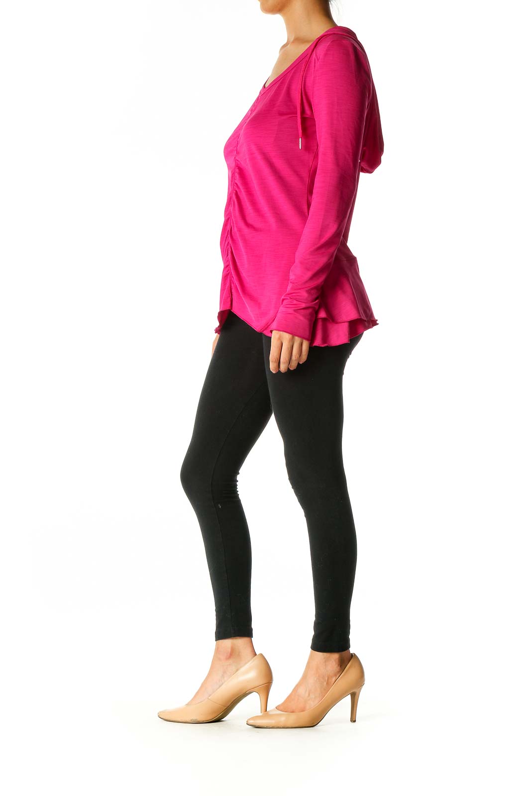 Pink Solid Activewear Top