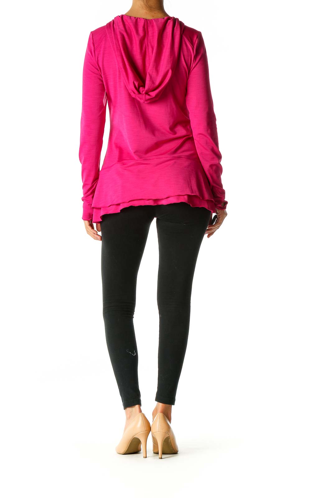 Pink Solid Activewear Top