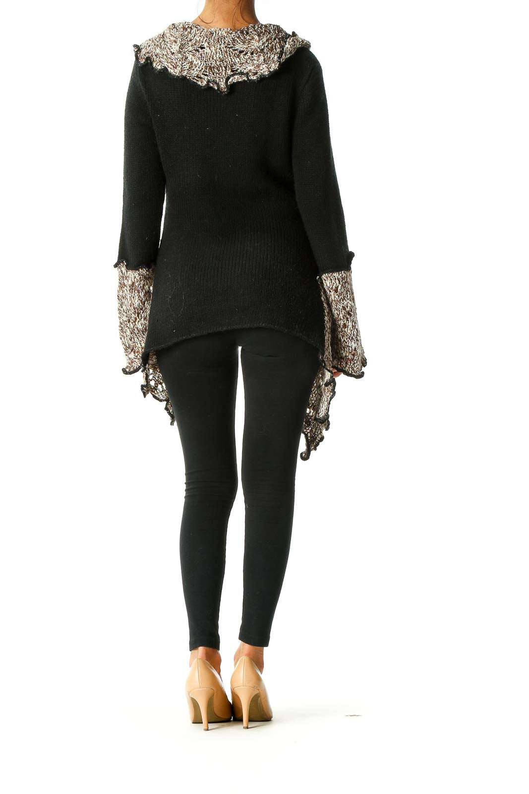 Black Textured Cardigan