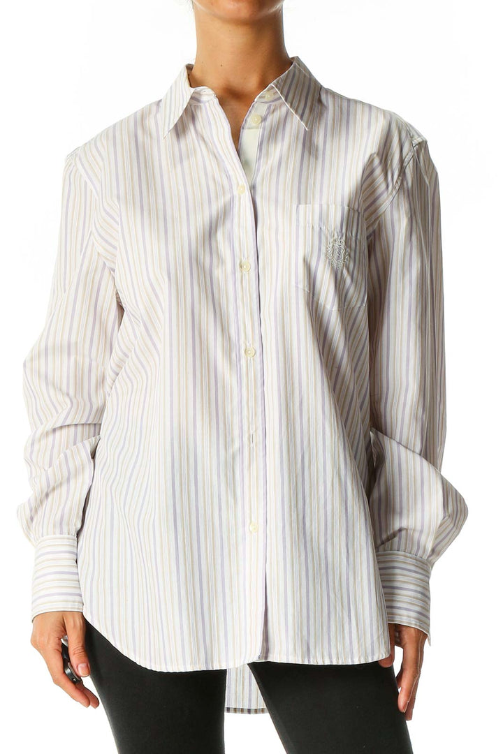 White Striped Formal Shirt