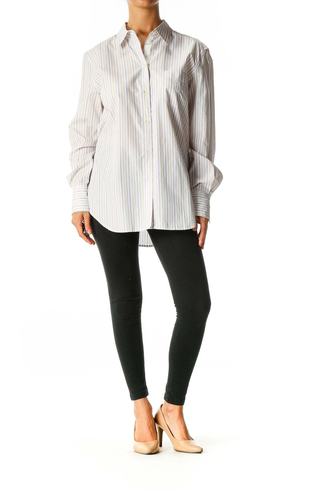 White Striped Formal Shirt