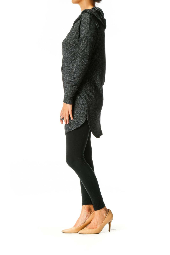 Black Textured Cardigan