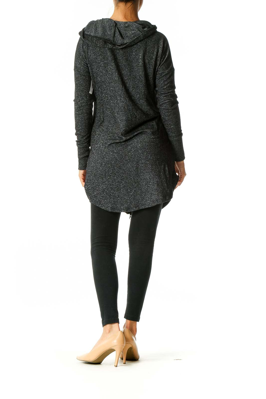 Black Textured Cardigan