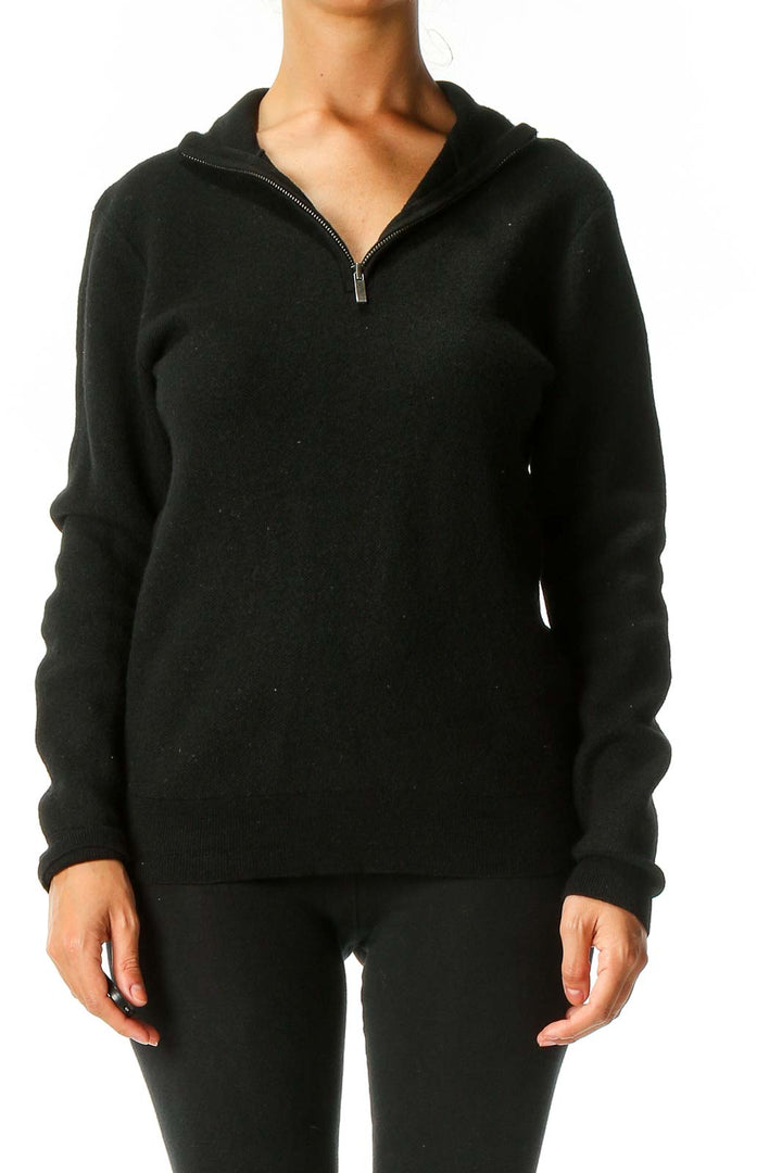 Black Solid Sweater