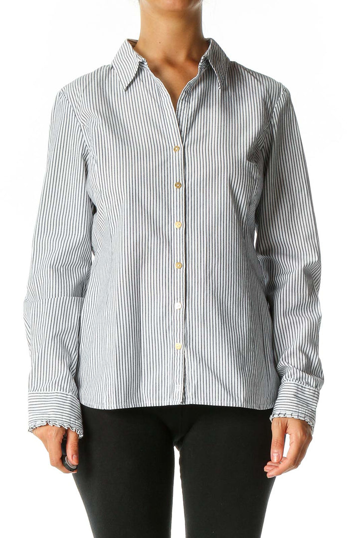 White Striped All Day Wear Shirt