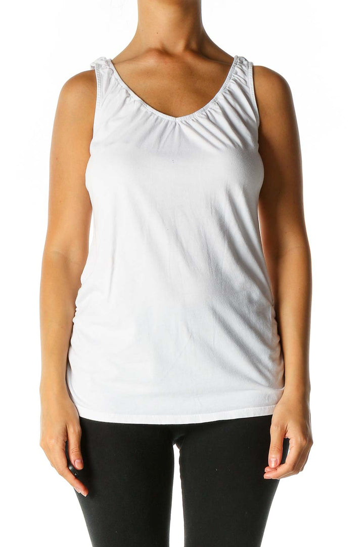 White Solid Tank Top