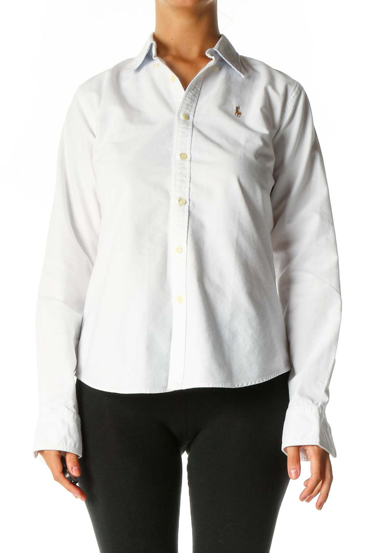 White Solid Formal Shirt