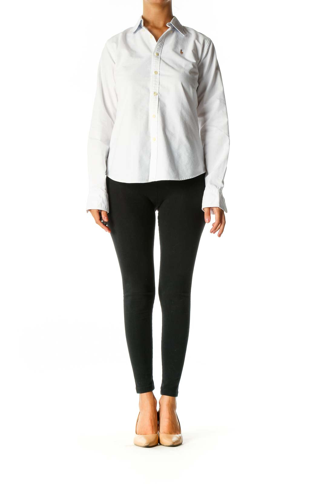 White Solid Formal Shirt