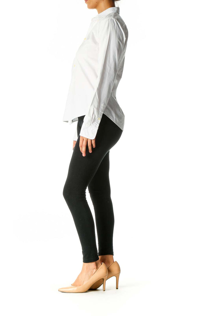 White Solid Formal Shirt