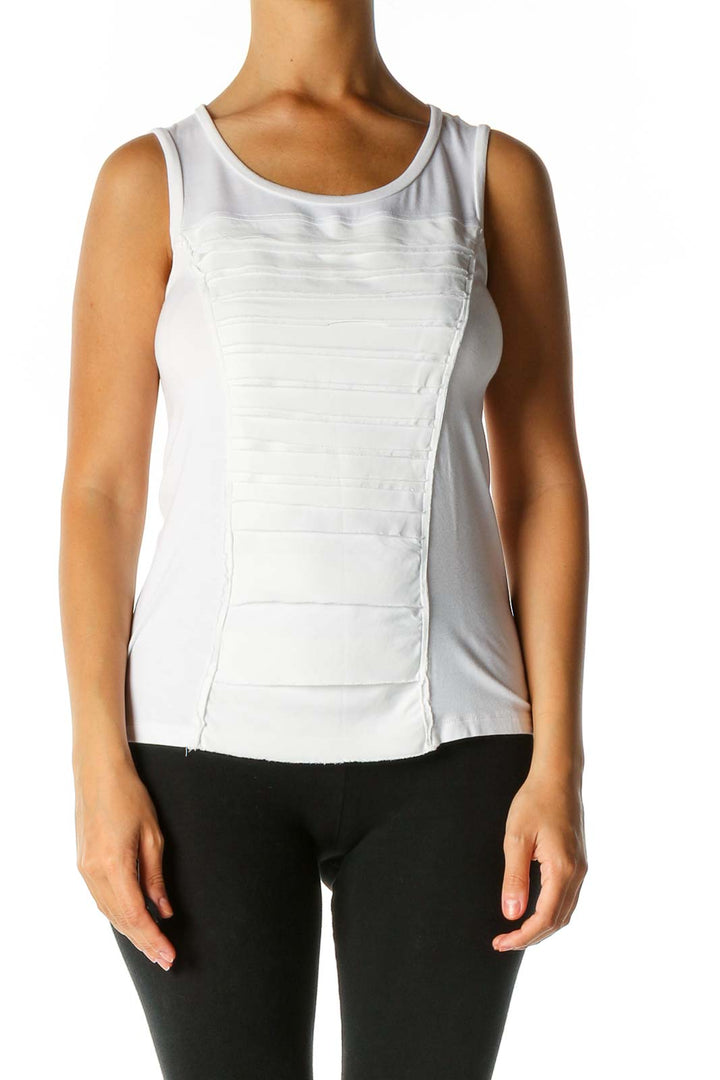 White Solid Classic Tank Top