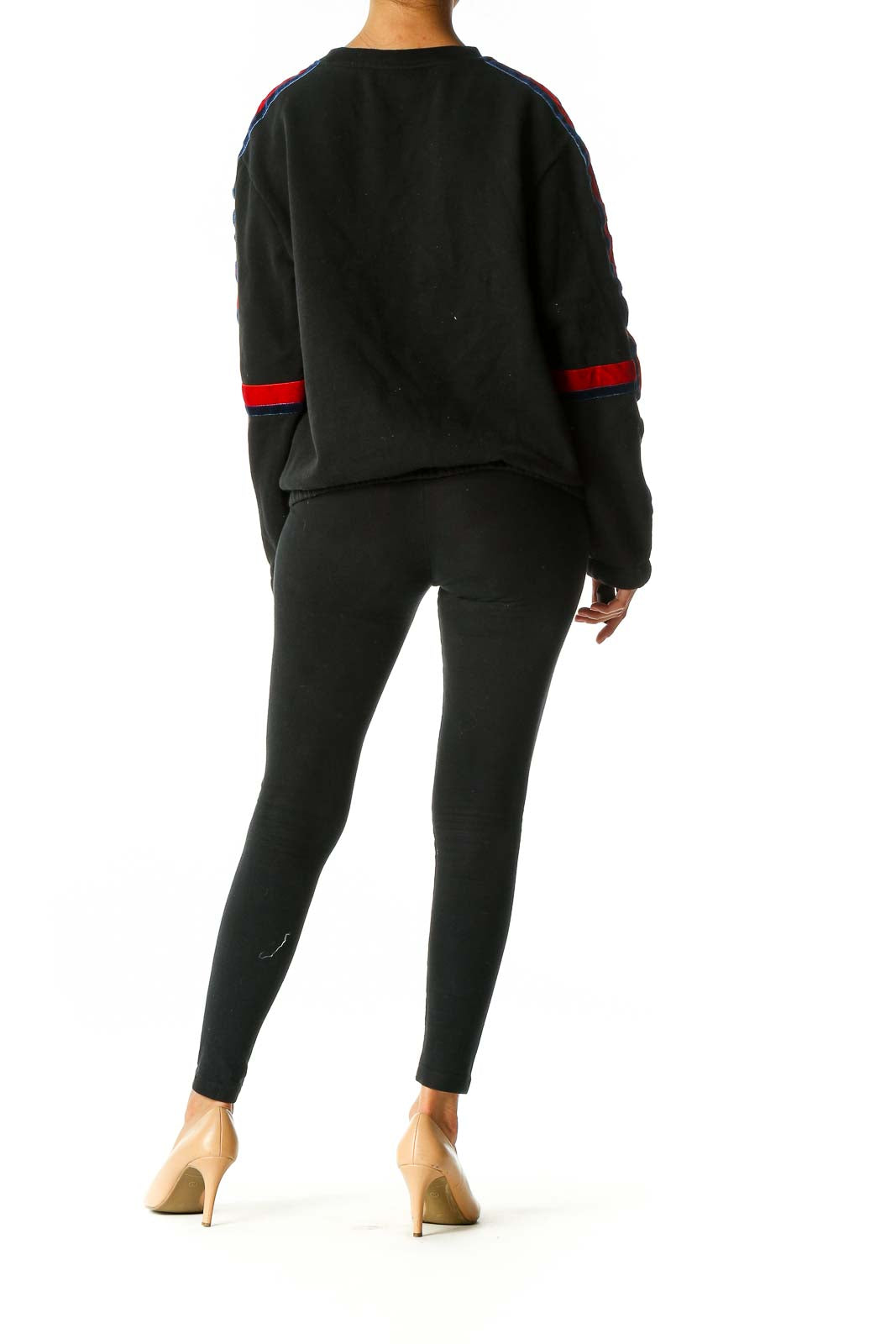 Black Colorblock Sweatshirt