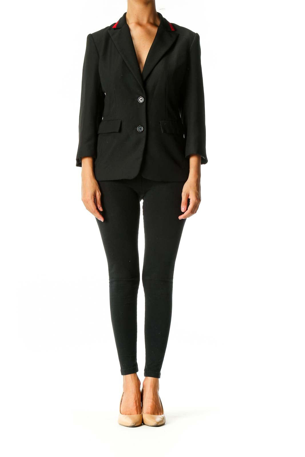 Black Colorblock Blazer