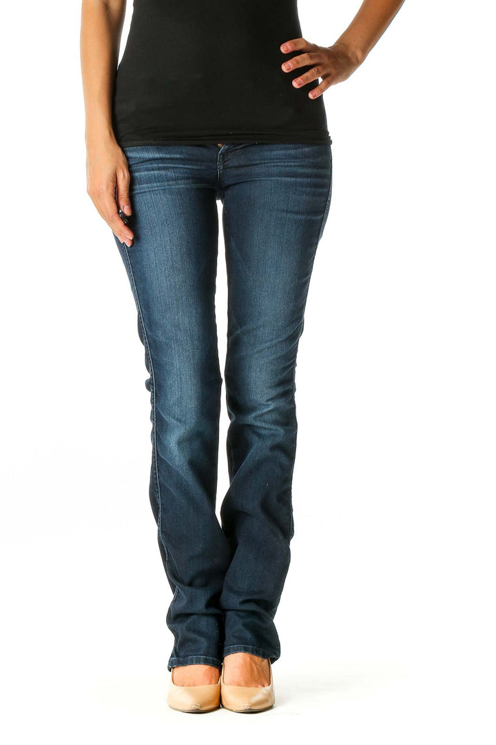 Blue Casual Skinny Jeans