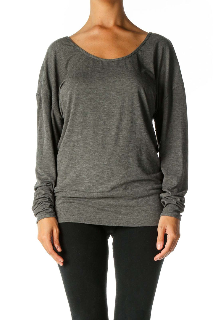 Gray Activewear Top