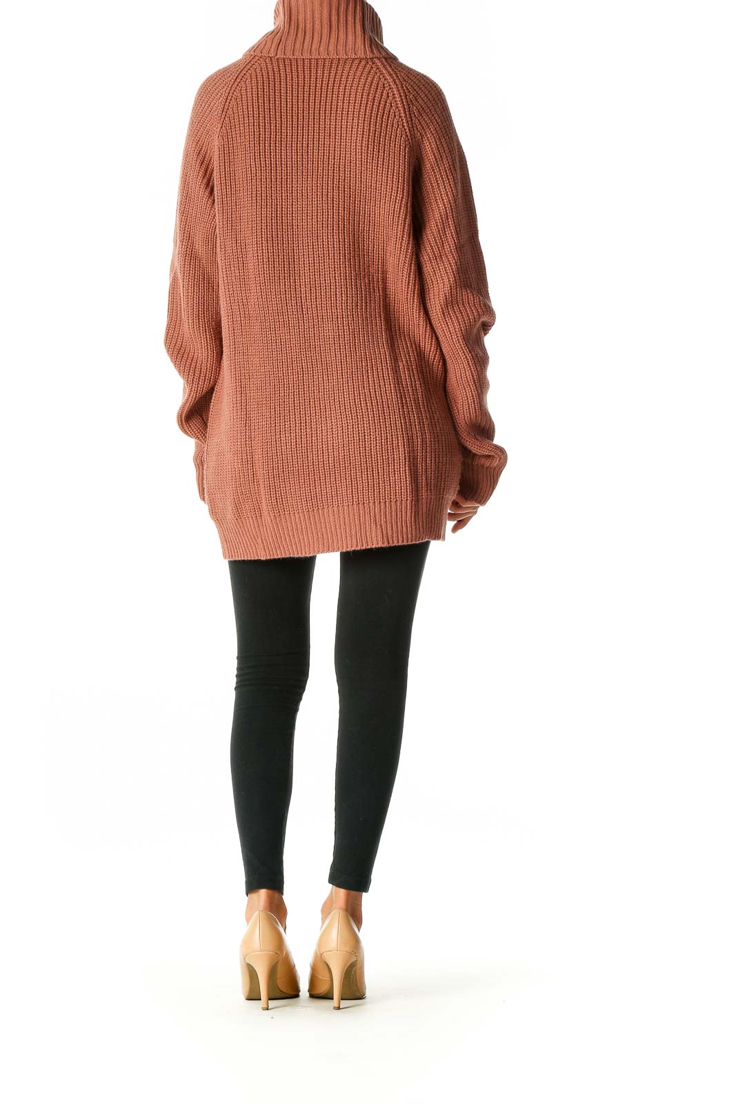 Brown Textured All Day Wear Sweater