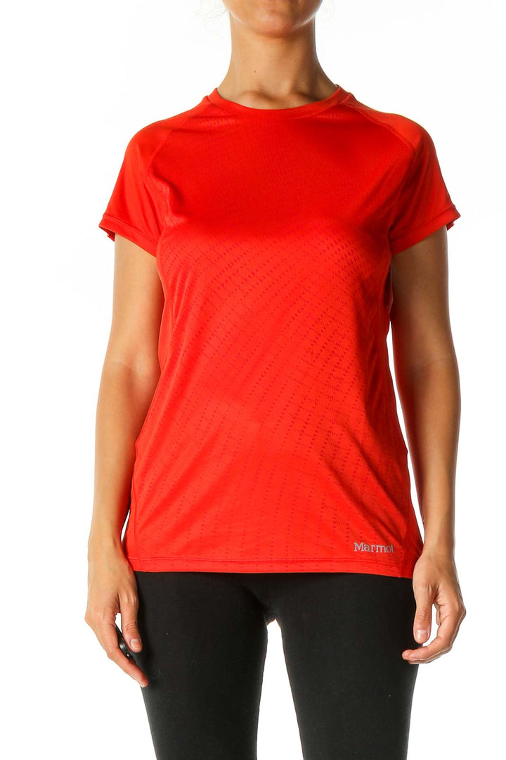 Red Solid Activewear T-Shirt