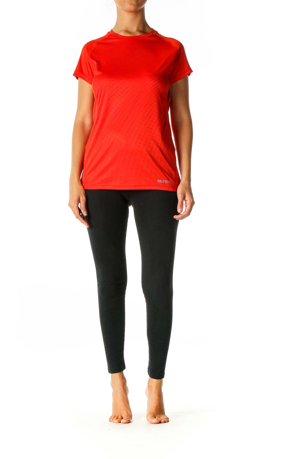 Red Solid Activewear T-Shirt