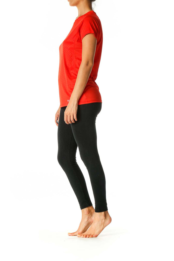 Red Solid Activewear T-Shirt