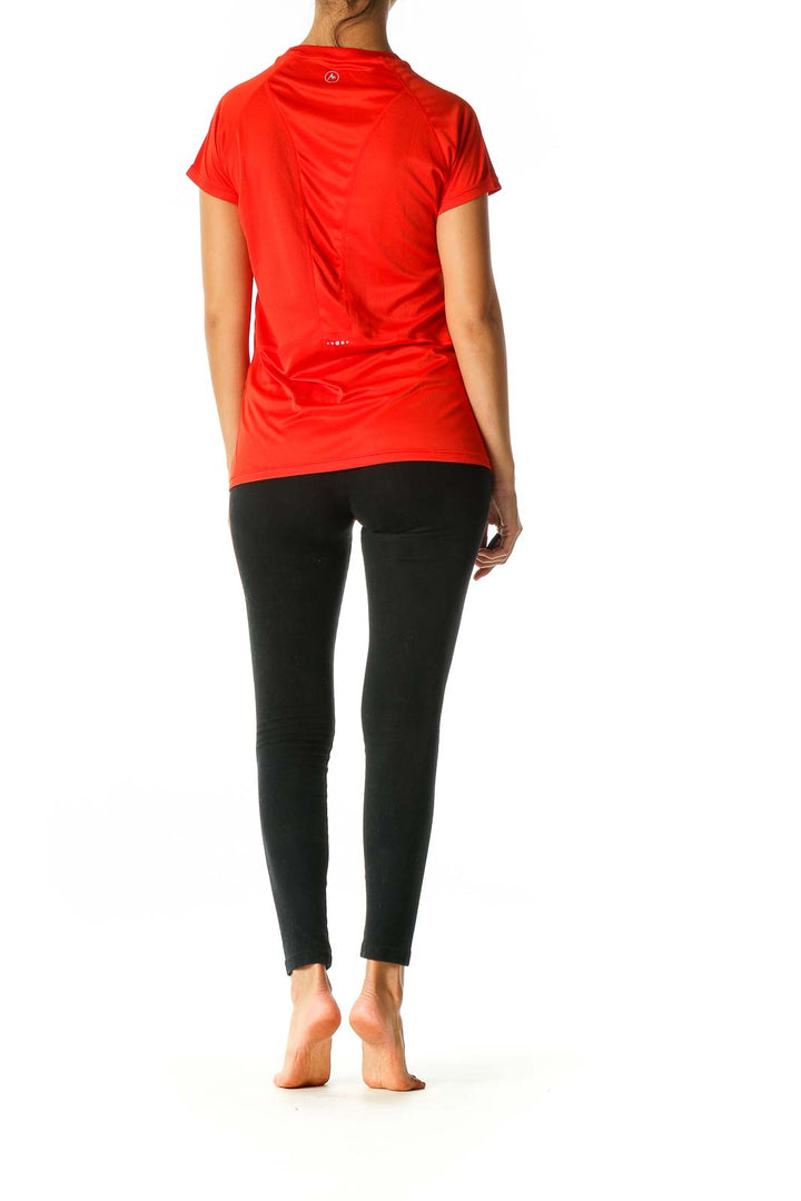 Red Solid Activewear T-Shirt