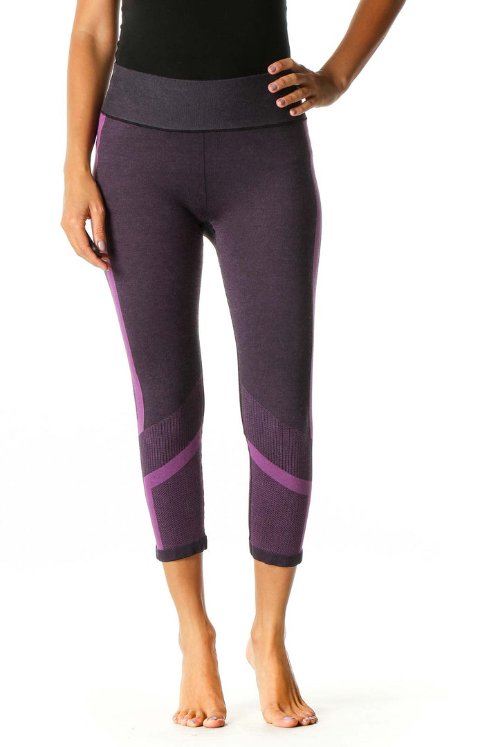 Purple Activewear Capri Leggings