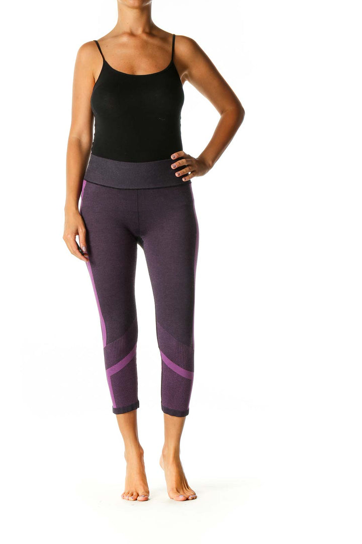 Purple Activewear Capri Leggings