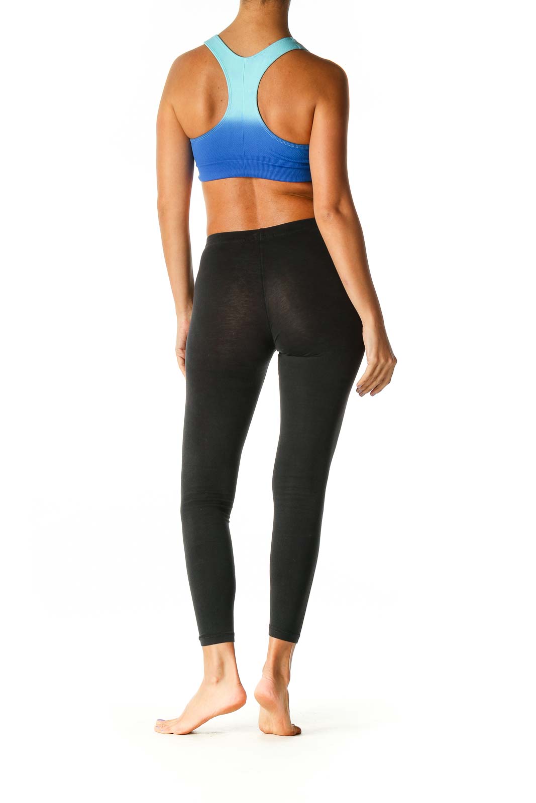 Blue Colorblock Activewear Top