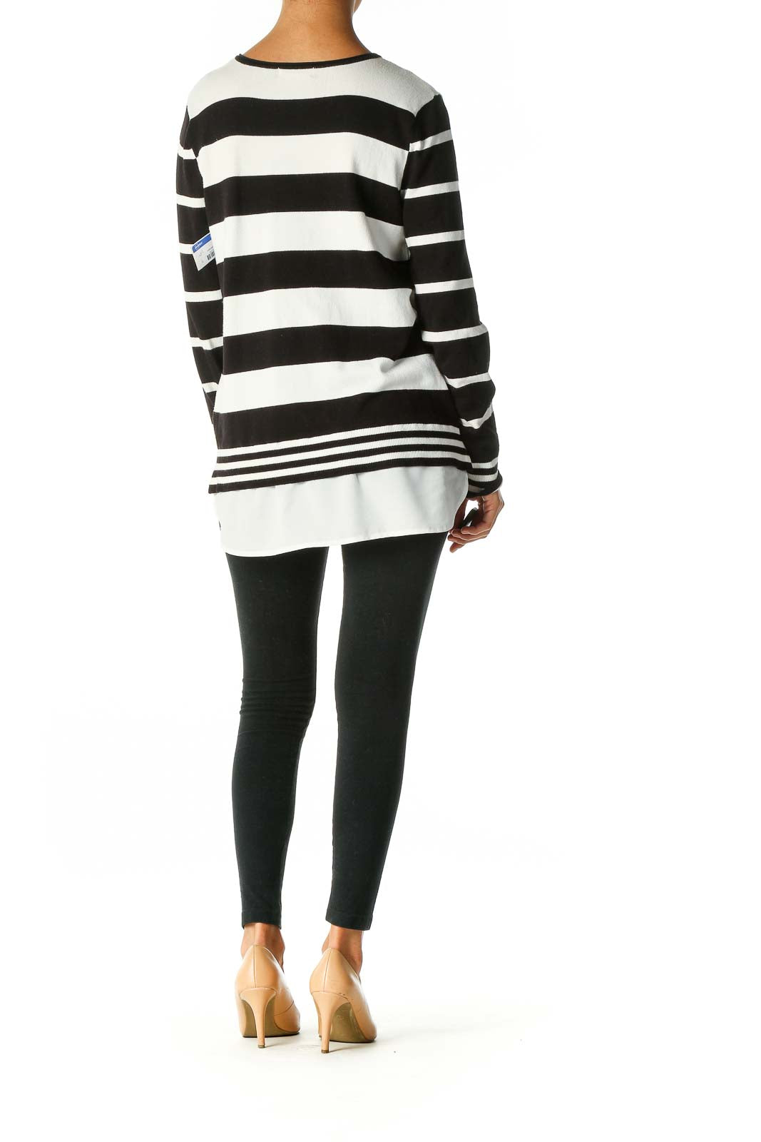 Black Striped Casual Sweater