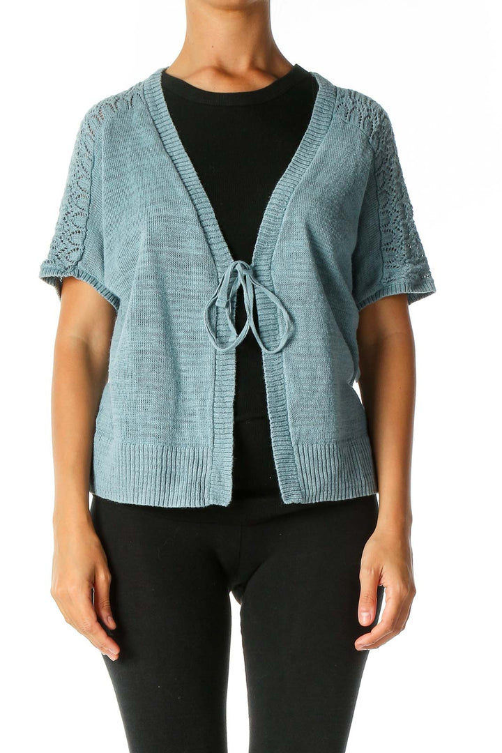 Blue Knitted Cardigan