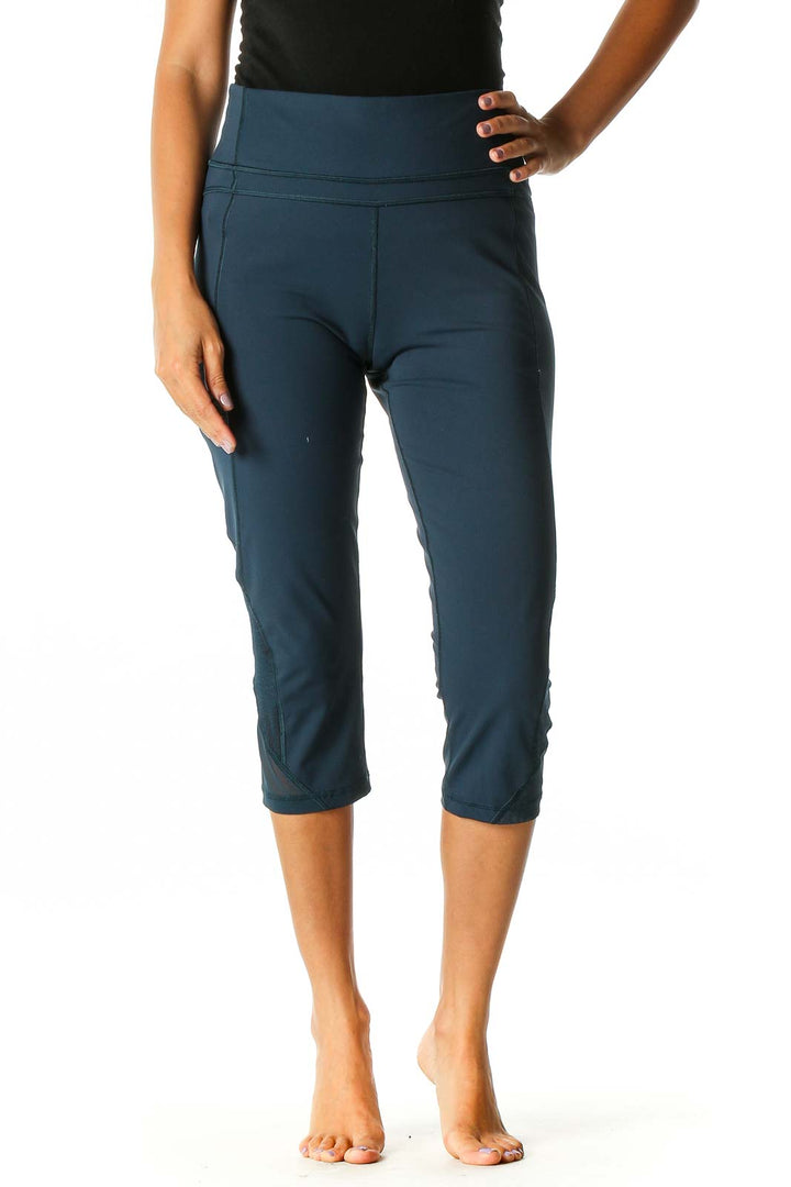 Blue Solid Activewear Leggings