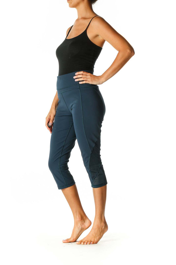 Blue Solid Activewear Leggings