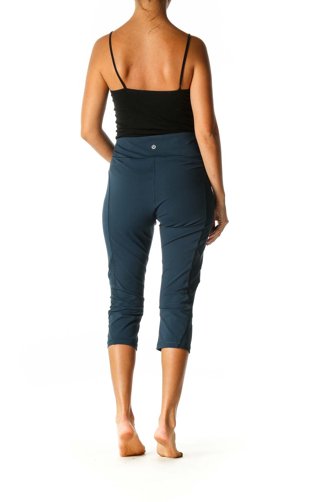 Blue Solid Activewear Leggings