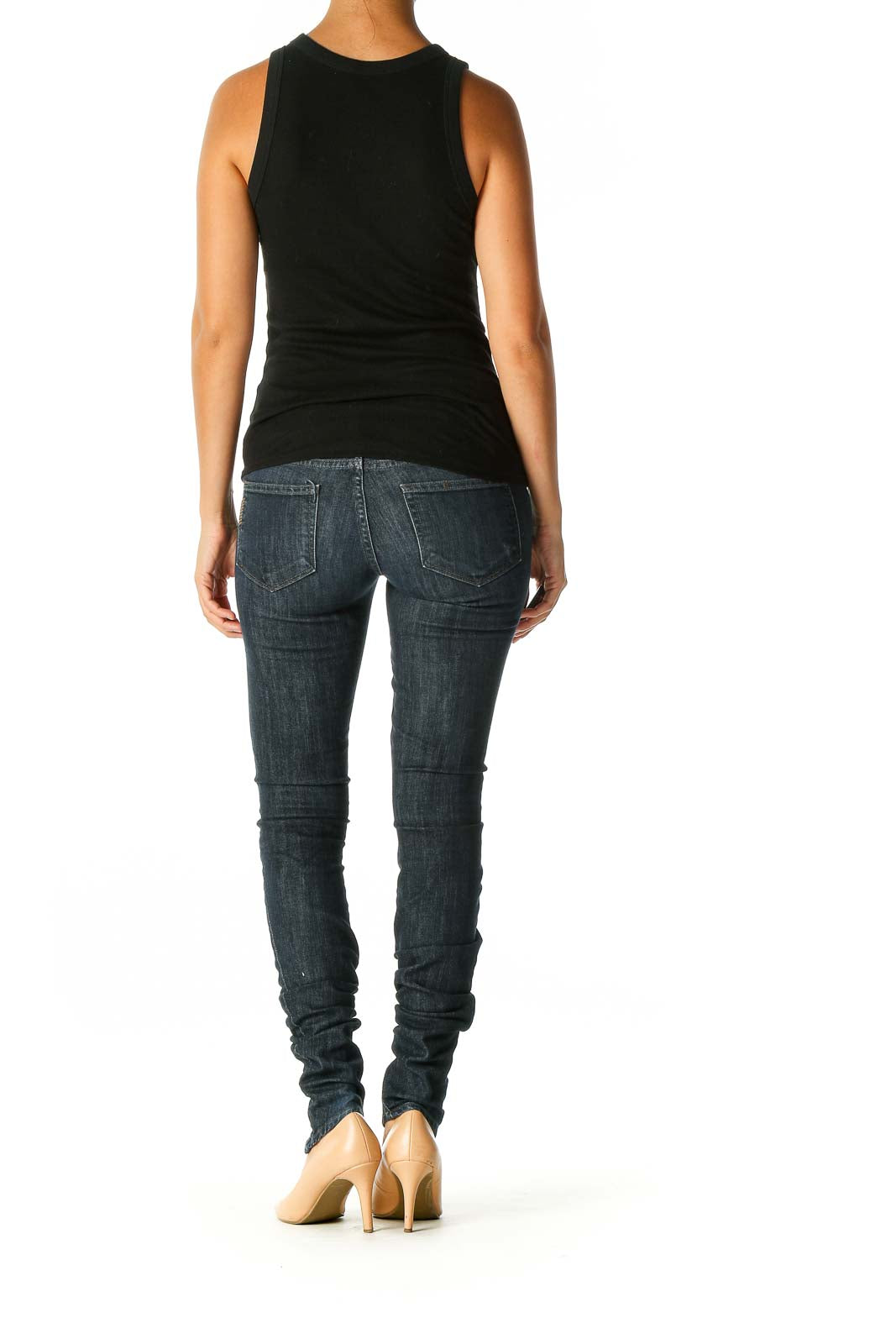 Blue Casual Skinny Jeans