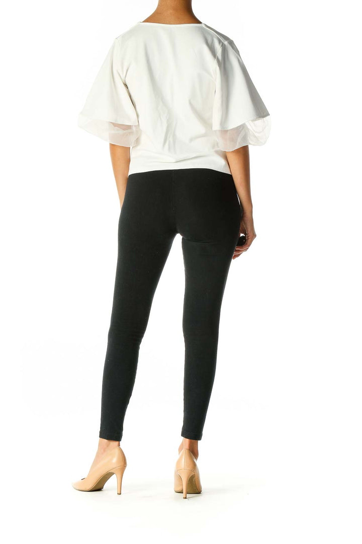 White Solid Chic Blouse