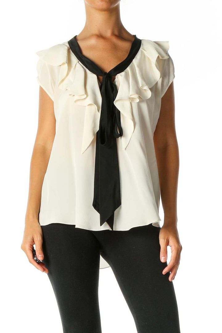 Beige Solid Chic Blouse