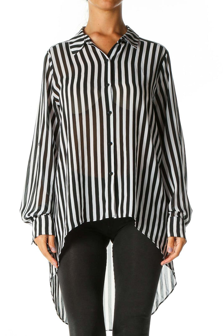 Black Striped Formal Shirt