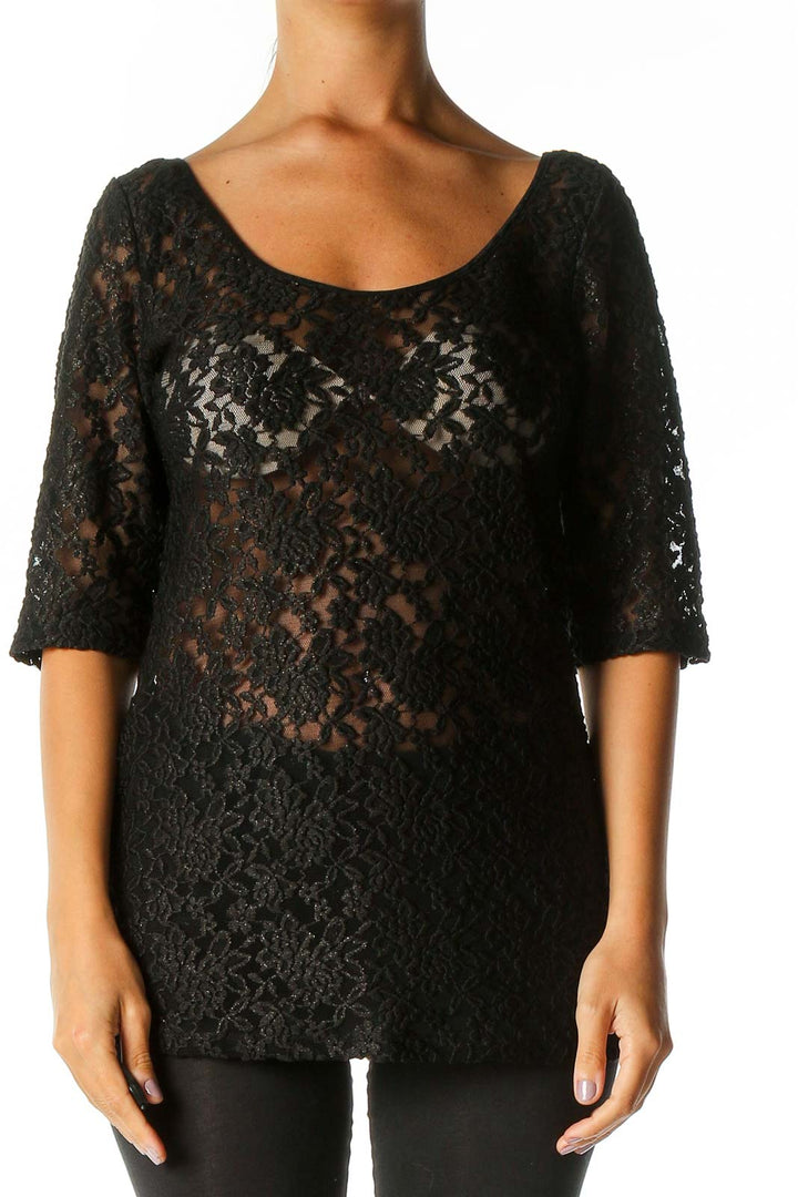 Black Lace Blouse