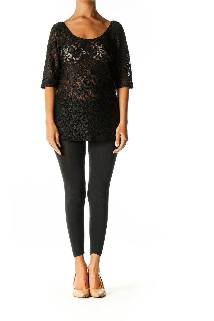 Black Lace Blouse